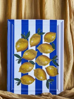 Sale Limone Illustration m. Ramme 30x40 cm, Multi Vægdekorationer Og Plakater