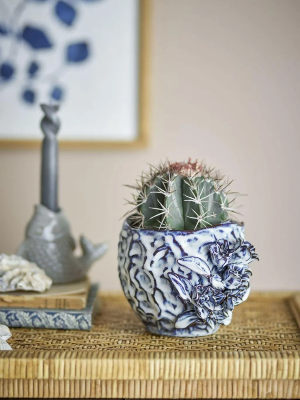 Outlet Malina Urtepotteskjuler H13 cm, Blå Stue|Urtepotter Og Krukker