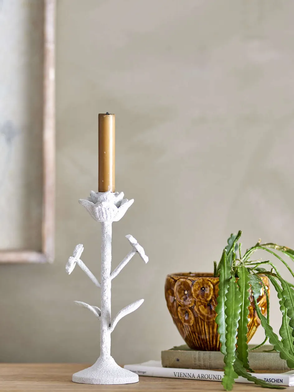 Hot Creative Collection Ranin Lysestage H26 cm, Hvid