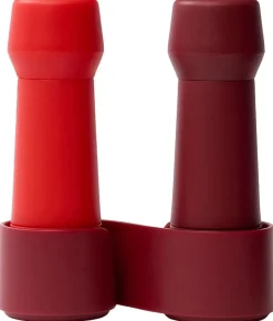 Outlet CrushGrind Amsterdam To-Go Kværnsæt H11 cm, Burgundy/Bright Red