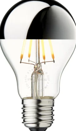 Clearance Design By Us Ø60 Pære LED E27 3,5W Dæmpbar, Crown Silver