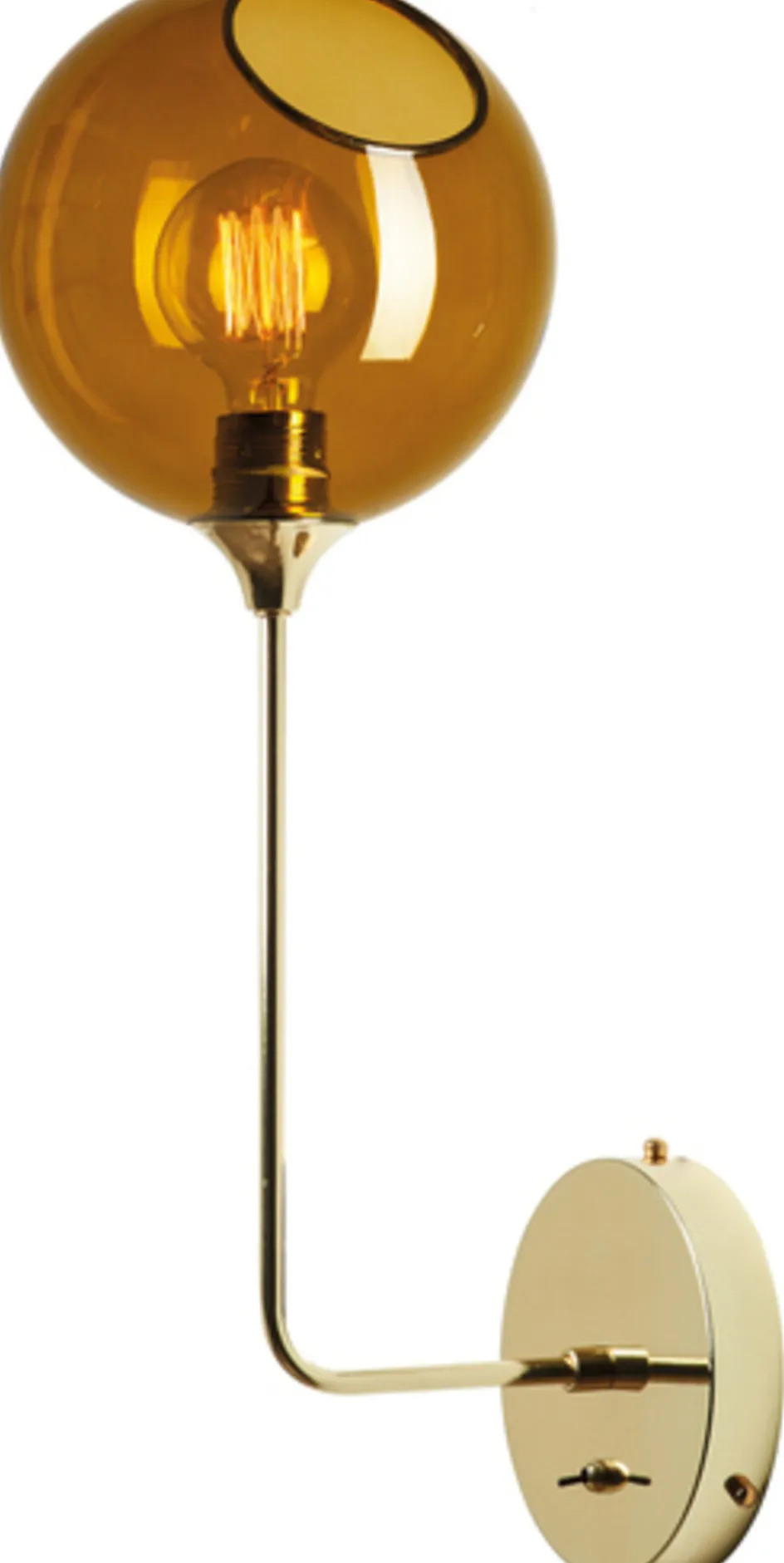 Best Design By Us Ballroom Væglampe , Amber/Guld