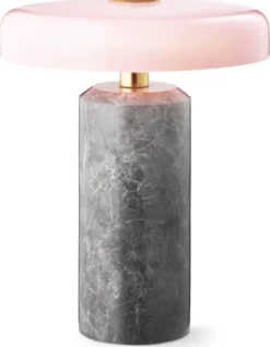Outlet Design By Us Trip Trådløs Bordlampe H21 cm, Silver/Rose