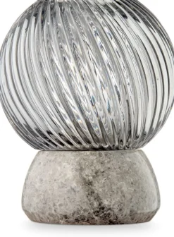 Design By Us Twist Of Marble Fyrfadsstage H13 cm, Sølv/Smoke