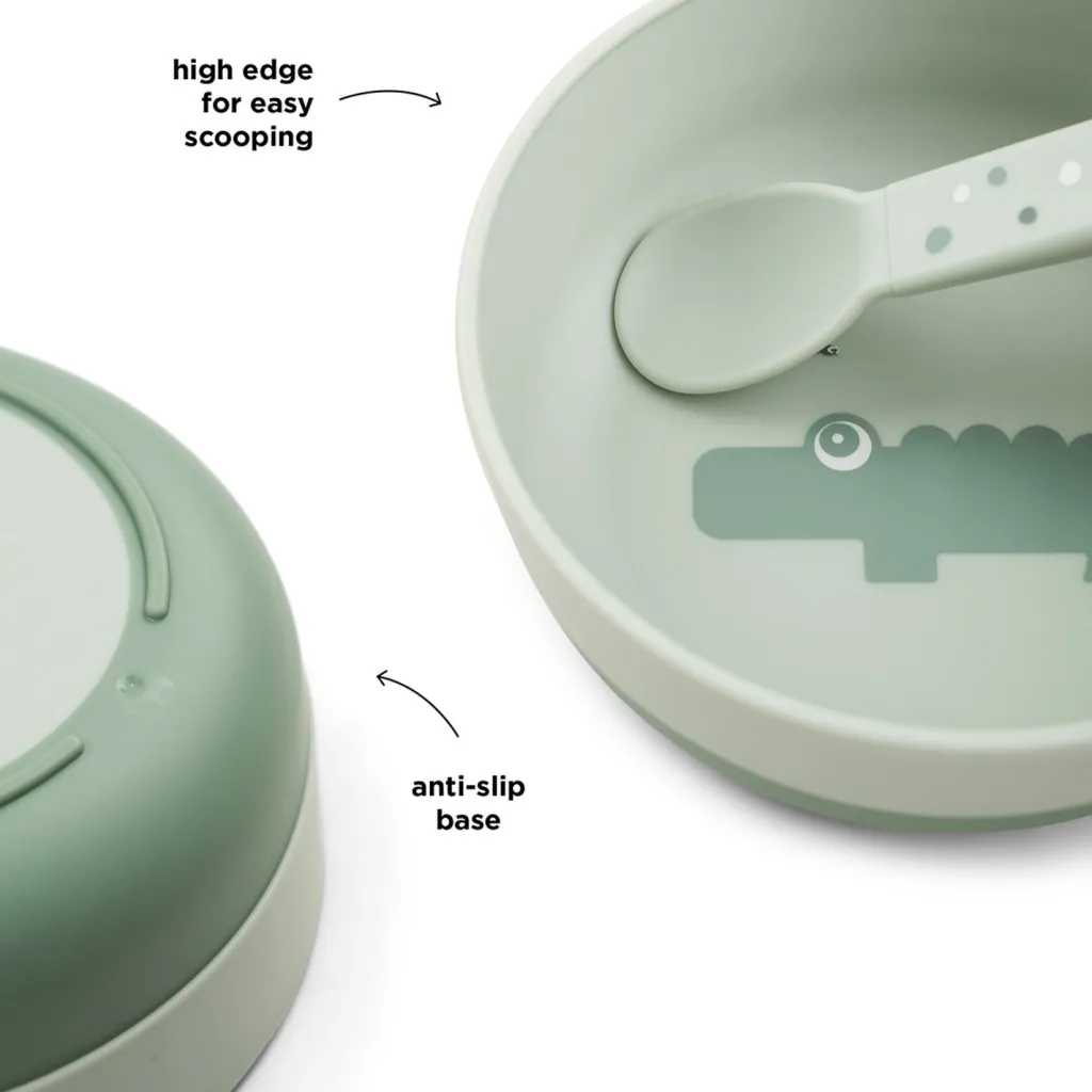 Best Croco Skål Ø12,5 cm, Grøn Børn Børneskåle