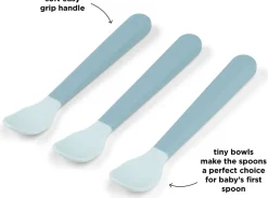 Clearance Done By Deer Easy-grip Babyske 3 stk, Blå