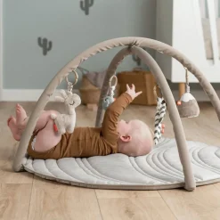 Online Lalee Aktivitetslegetæppe Ø90 cm, Sand Børn Legetæpper Og Tumlemåtter|Legetæpper Og Tumlemåtter