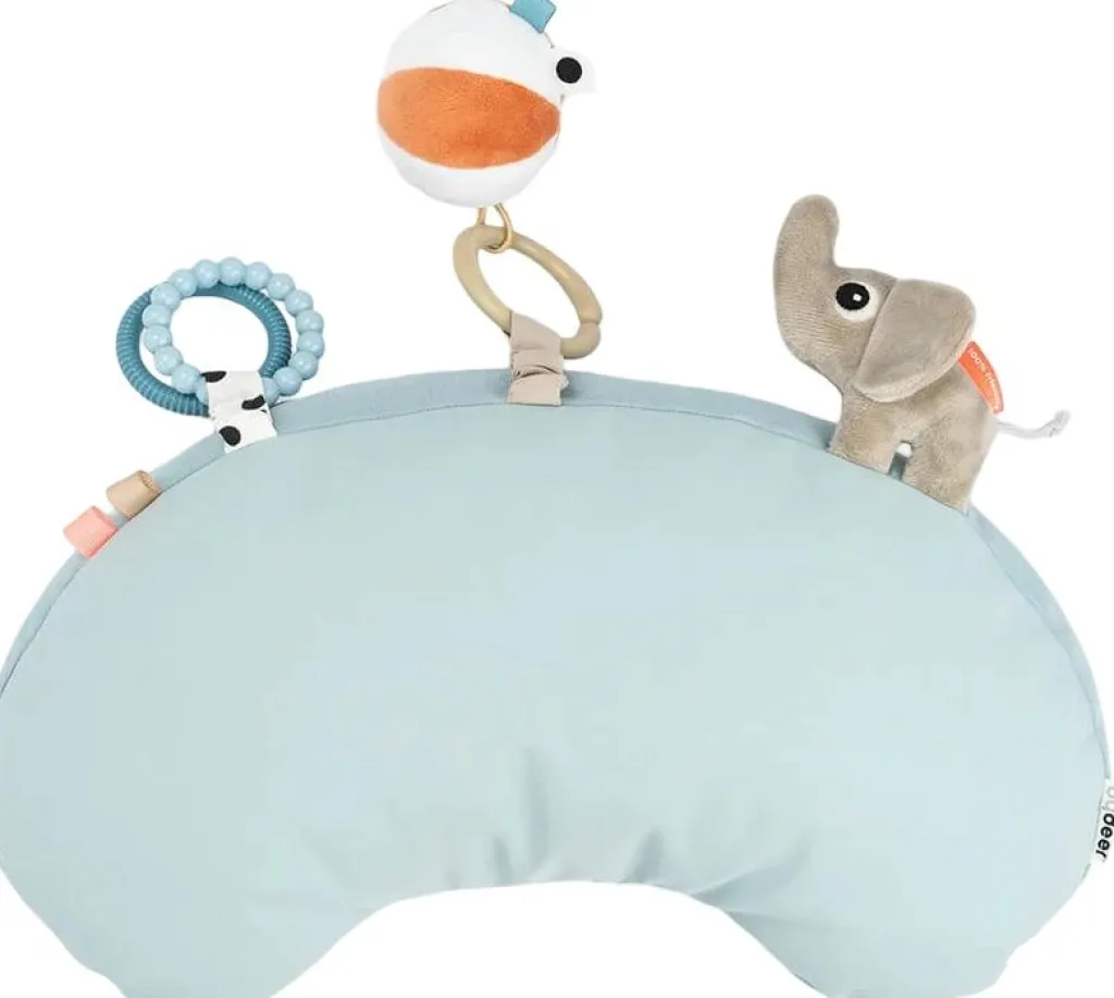 Børn Done By Deer Motorisk Legetøj > Playground Tummy Time Aktivitetspude 33x16 cm, Blå