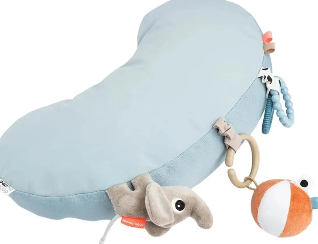Børn Done By Deer Motorisk Legetøj > Playground Tummy Time Aktivitetspude 33x16 cm, Blå