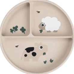 Tiny Farm Stick&Stay Tallerken 18 cm, Sand Børn Børnetallerkener|Børnetallerkener