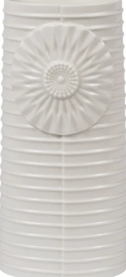 Online Dottir Nordic Design Pipanella Lines Oval Vase H18,1 cm, Hvid