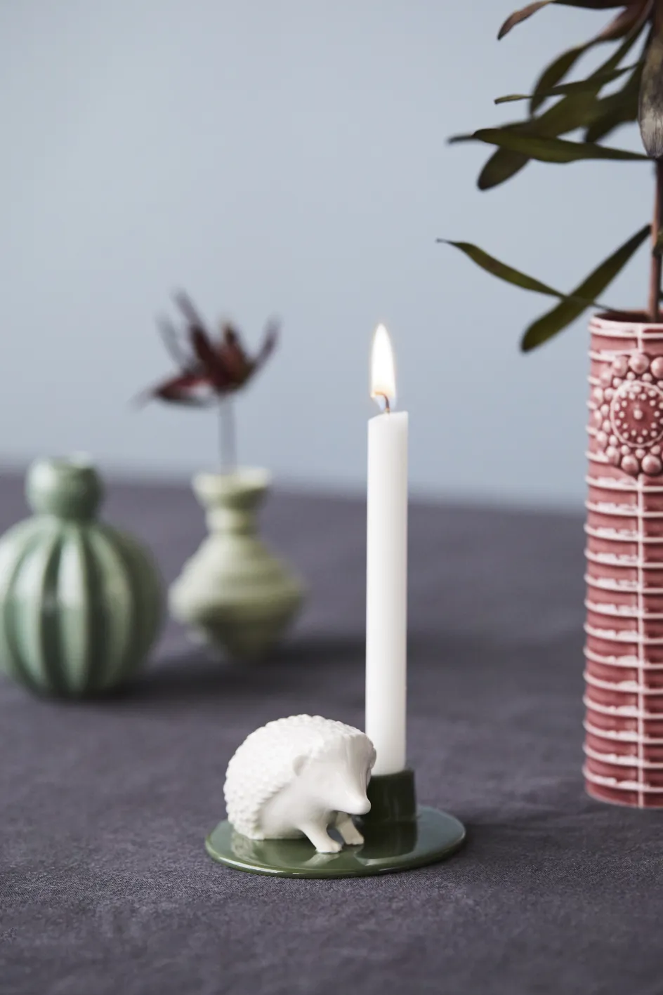 Best Dottir Nordic Design Pipanella Lines Vase H15,2 cm, Dusty Rose