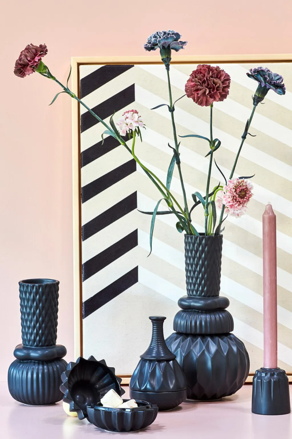 Dottir Stue|Småopbevaring Og Organisering > Nordic Design Samsurium Twinkle Little Bat Krukke m. Låg H12 cm, Sort