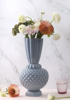 Dottir Stue|Vaser > Nordic Design Samsurium Jumbobell Vase H34,5 cm, Blå/Grå