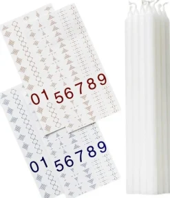 Dottir Stearinlys|Led Stearinlys > Nordic Design Winter Stories Kertelys 10 stk. ?1,3 cm, Hvid