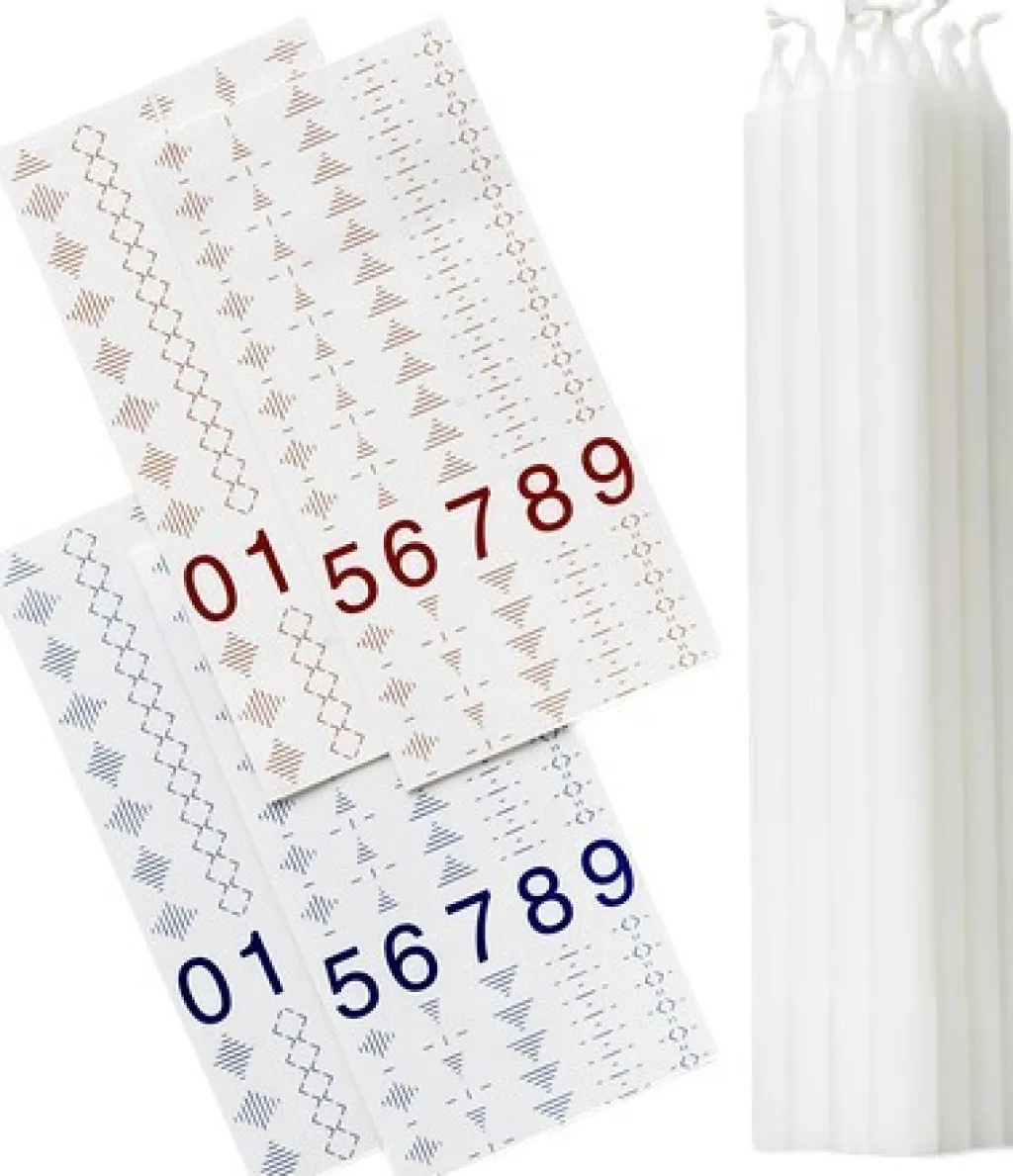 Dottir Stearinlys|Led Stearinlys > Nordic Design Winter Stories Kertelys 10 stk. ?1,3 cm, Hvid