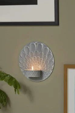 Online Nordic Design Harlequin Væghængt Fyrfadsstage Ø17,4 cm, Blå/Grå Fyrfadsstager