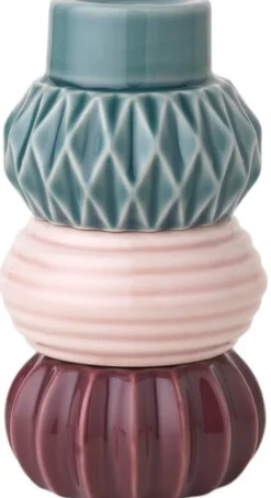 Hot Dottir Nordic Design Samsurium Lysestage 3 stk, Dark/Powder/Aubergine