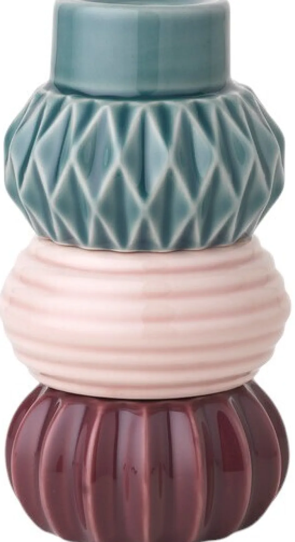 Hot Dottir Nordic Design Samsurium Lysestage 3 stk, Dark/Powder/Aubergine