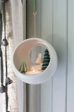 Discount Dottir Nordic Design Winter Stories Hængende Fyrfadsstage 13 cm, Hjortekid