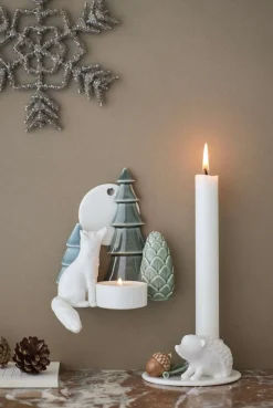 Discount Nordic Design Winter Stories Væghængt Fyrfadsstage H13 cm, Ræv Julelys|Fyrfadsstager