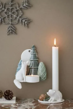 Hot Dottir Nordic Design Winter Stories Lysestage H4,8 cm, Pindsvin