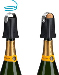 Clearance Champop Champagneåbner, Sort Proptrækkere Og Folieskærere