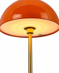Outlet Dyberg Larsen Along Trådløs Minibordlampe LED 2 stk, Orange/Messing