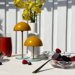 Online Dyberg Larsen ALONG Trådløs Minibordlampe LED 2 stk, Curry/Turkis