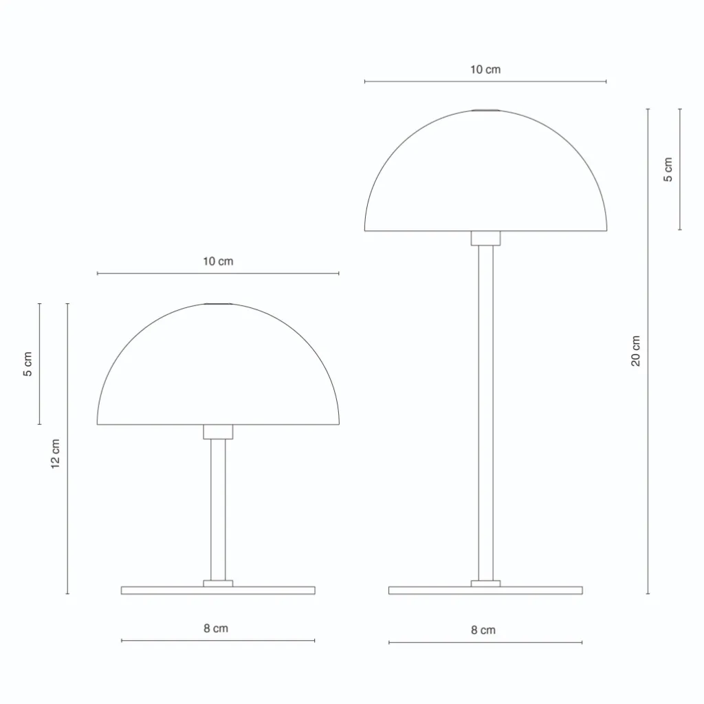 New ALONG Trådløs Minibordlampe LED 2 stk, Lamper Til Soveværelset|Bordlamper