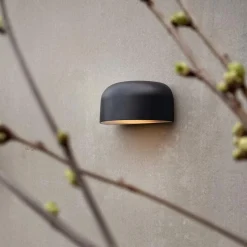 New Arcus Væglampe 23 cm, Sort Lamper Til Haven Og Terrassen|Udendørs Væglamper