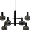 Clearance Dyberg Larsen Arp Lysekrone 6 Kupler Ø50 cm, Sort/Smoke