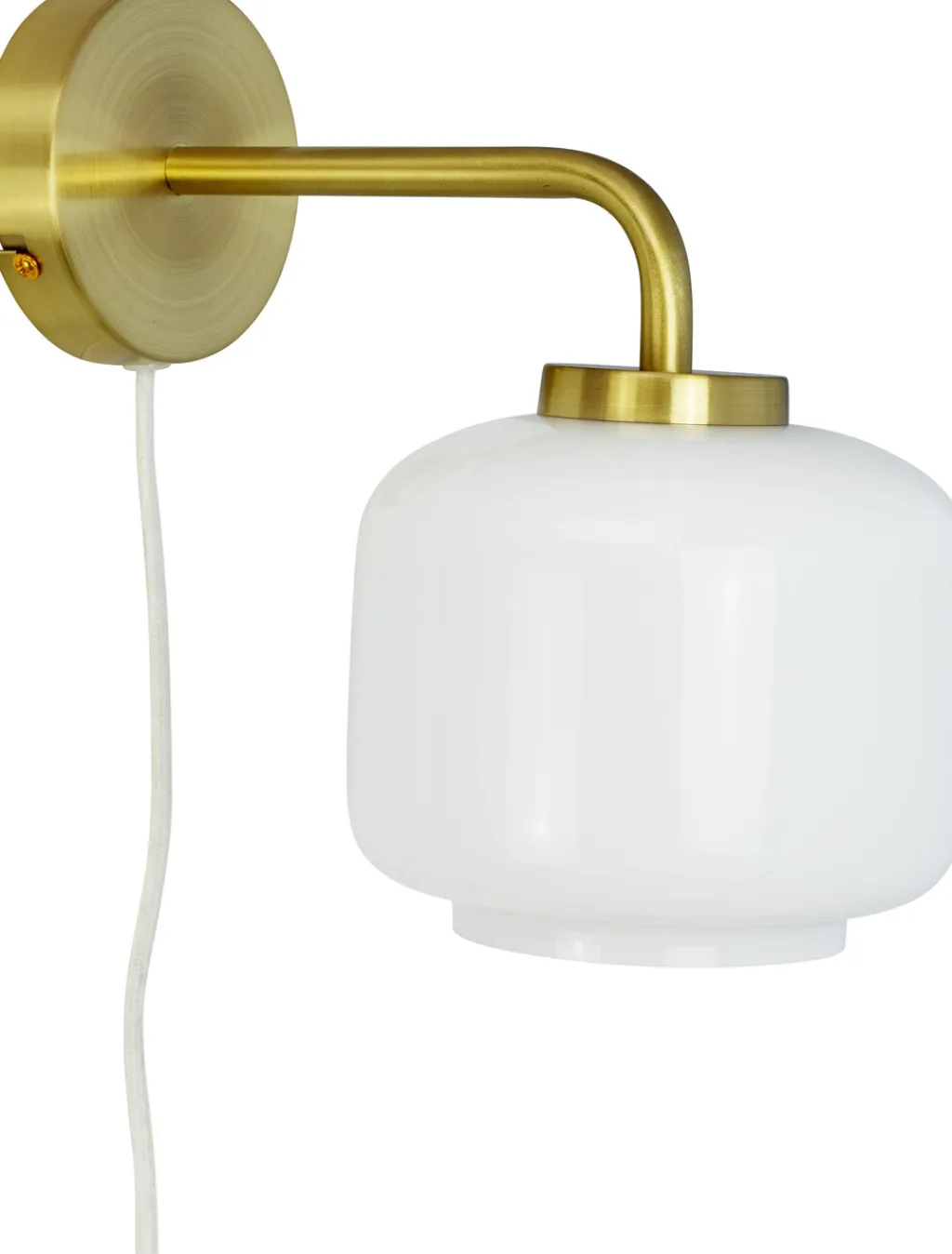 Discount Arp Væglampe 25,5 cm, Opal Hvid/Mat Messing Lamper Til Soveværelset|Lamper Til Køkkenet