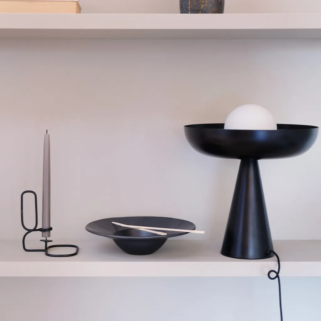 Dyberg Larsen Lamper Til Kontoret|Lamper Til Soveværelset > AVA Bordlampe H35 cm, Sort