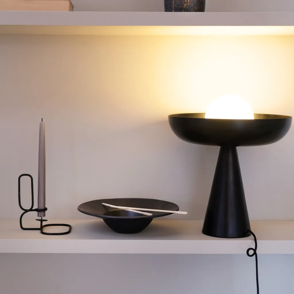 Dyberg Larsen Lamper Til Kontoret|Lamper Til Soveværelset > AVA Bordlampe H35 cm, Sort