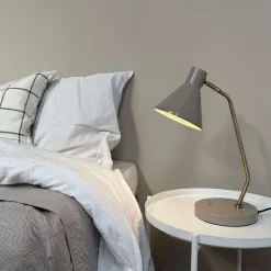 Clearance Dyberg Larsen Bordlampe Sleep H43,3 cm, Beige/Antik Messing