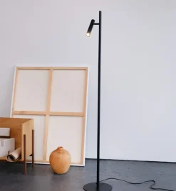 Online Carlo Gulvlampe LED 141 cm, Mat Sort Lamper Til Kontoret|Lamper Til Stuen