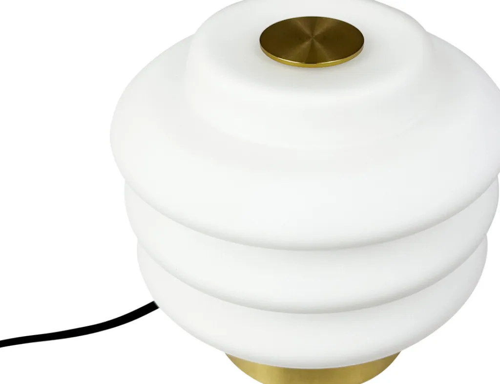 Dyberg Larsen Lamper Til Kontoret|Lamper Til Soveværelset > Diva Bordlampe H15 cm, Messing/Hvid