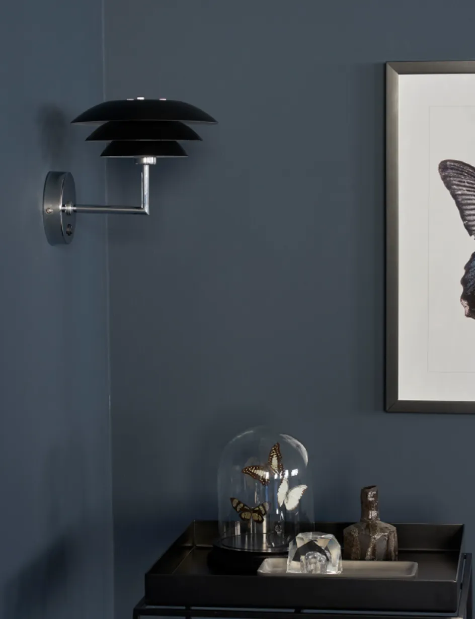 Sale Dyberg Larsen DL20 Væglampe 20 cm, Sort/Krom