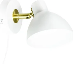 Outlet Dyberg Larsen Lilje Væglampe 16 cm, Hvid/Messing