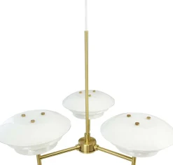 Discount Dyberg Larsen Lysekrone DL20 Ø50 cm, Opal/Messing