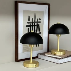 Discount Dyberg Larsen Malmø Special Edition Trådløs Bordlampe LED H23 cm, Sort/Messing