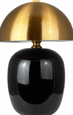 Hot Manhatten Bordlampe LED H23 cm, Sort/Messing Trådløse Lamper
