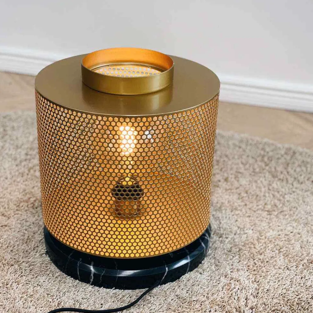 Clearance Nantes Bordlampe H35 cm, Messing/Marmor Lamper Til Kontoret|Lamper Til Soveværelset