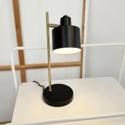 Outlet Dyberg Larsen Ocean Bordlampe H43 cm, Messing/Sort