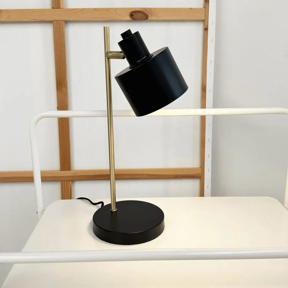 Outlet Dyberg Larsen Ocean Bordlampe H43 cm, Messing/Sort