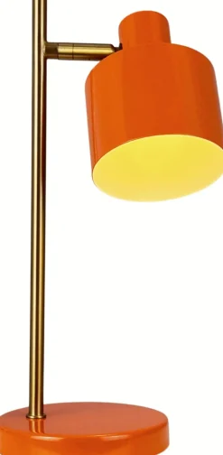 Hot Dyberg Larsen Ocean Trådløs Bordlampe Mini LED H28 cm, Orange/Messing