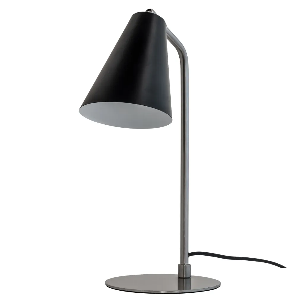 Dyberg Larsen Lamper Til Kontoret|Lamper Til Soveværelset > Oswald Bordlampe H40 cm, Sort/Stål