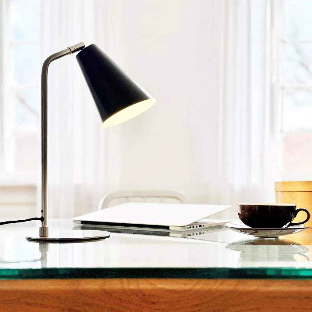 Dyberg Larsen Lamper Til Kontoret|Lamper Til Soveværelset > Oswald Bordlampe H40 cm, Sort/Stål