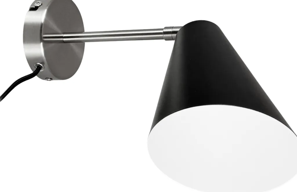 Dyberg Larsen Lamper Til Soveværelset|Lamper Til Køkkenet > Oswald Væglampe 34,5 cm, Sort/Stål